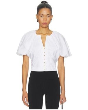 FRAME Dramatic Sleeve Blouse - White