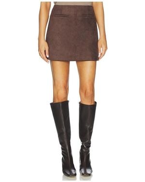 Elodie the Label Elodie Mina Faux Suede Mini Skirt - Multicolor