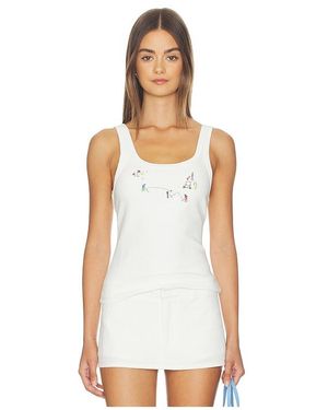 YELLOW THE LABEL Golf Scene Tank Top - White