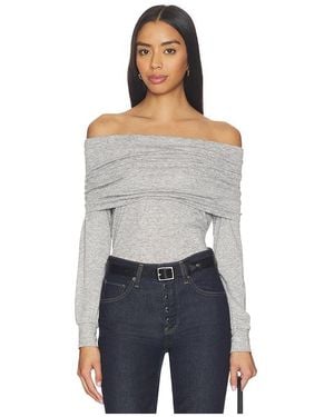 Bobi Off The Shoulder Date Top - Blue