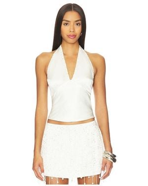 Asta Resort Celine Hand Beaded Camisole - White