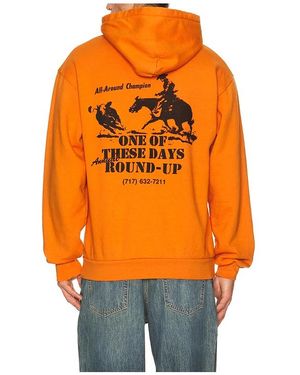 One Of These Days Round Up Pullover Hoodie - Orange