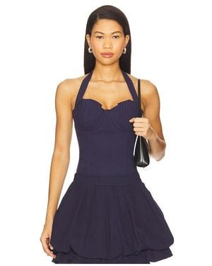 Line & Dot Perla Halter Top - Blue