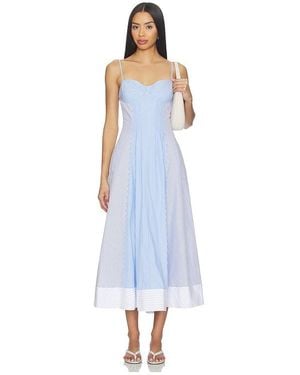 Jonathan Simkhai Chamberlain Cotton Midi Dress - Blue