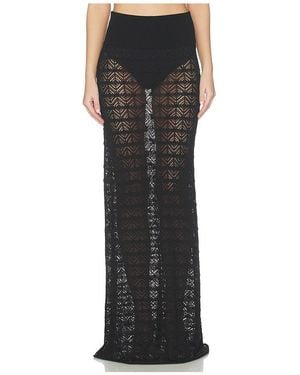 Nbd Kyriah Pointelle Maxi Skirt - Black
