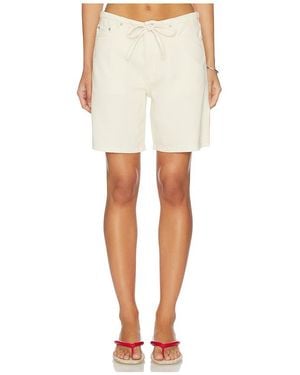 DL1961 Sienna Aura Relaxed Low Slung Denim Shorts - Natural