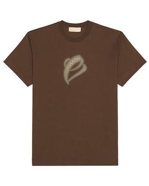 Etai LA 3D Print Dot Brust E Tee - Brown