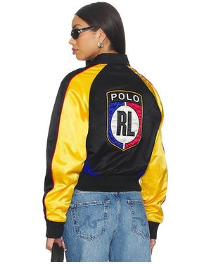 Polo Ralph Lauren Satin Bomber Jacket - Blue