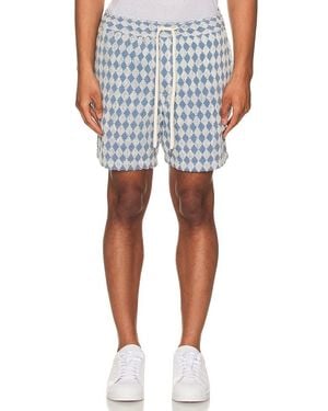 Oas Diamond Terry Shorts - Blue
