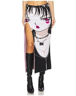 1XBLUE Falda Midi Estampada Ruby Anime En ,Blush Talla En - Negro