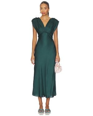 Astr Vestido Midi Deitra En Color Verde Oscuro Talla (También En S)