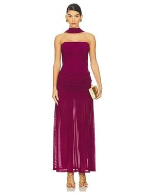 Runaway the Label Lillie Corset Maxi Dress - Purple