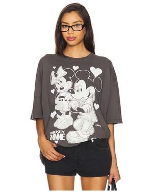 Junk Food Mickey & Minnie Oversized Tee - Black