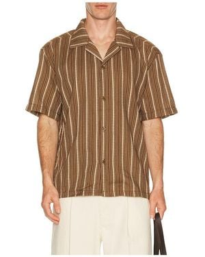 Rhythm West Winds Stripe Shirt - Brown