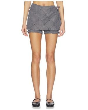 Line & Dot Thora Wrap Bloomer Shorts - Blue