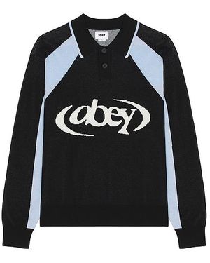 Obey Soccer Polo Jumper - Black