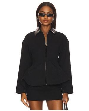 Line & Dot Eton Peplum Jacket - Black