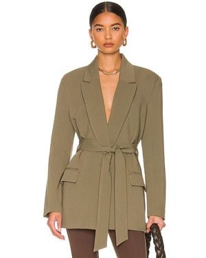 Bardot Belted Blazer - Green