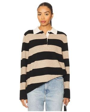 White + Warren Poloshirt Mit Streifen - Schwarz