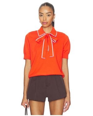 Essentiel Antwerp Jojoba Polo With Bow - Orange