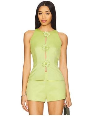 LEO LIN Amelia Petal Top - Green