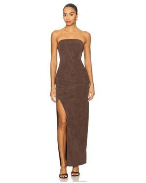 Line & Dot Alfie Maxi Dress - Brown