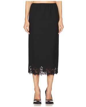 Helsa Suit Midi Skirt With Lace - Black