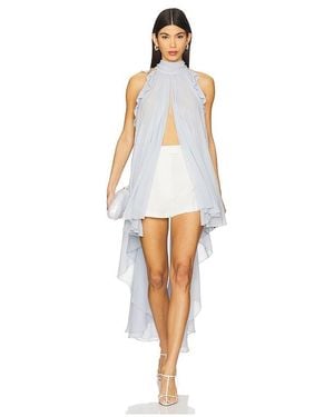 La Fuori Gathered Halter Top - White