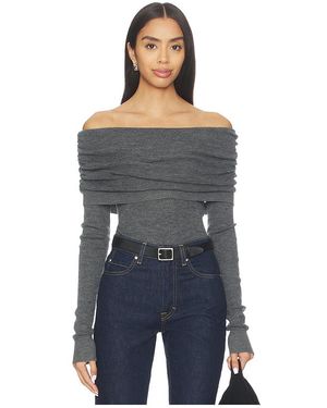 Susana Monaco Leichter Merinopullover Mit Schulterfreiem Ausschnitt - Schwarz