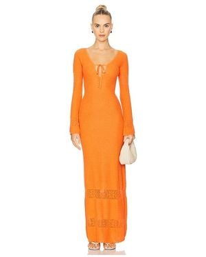 Asta Resort Rita Crochet Dress - Orange