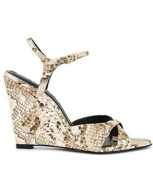 SCHUTZ SHOES Maxine Wedge Sandal - White