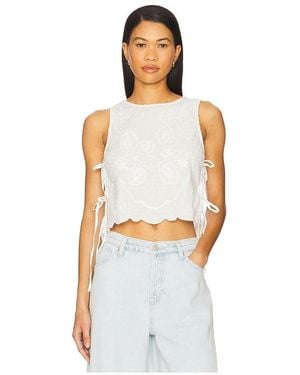 Free People Faded Gardens Tank - White