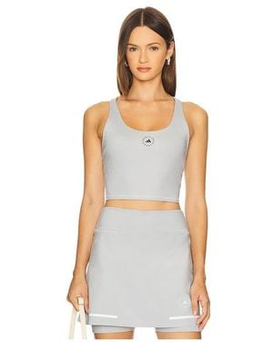 adidas By Stella McCartney True Strength Yoga Crop Top En Color Gris Talla (También En M, S, Xl, Xs) - Blanco