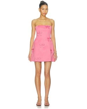 LEO LIN Roselle Bow Mini Dress - Pink