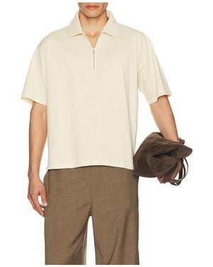 FRAME Zip Polo Shirt - Natural