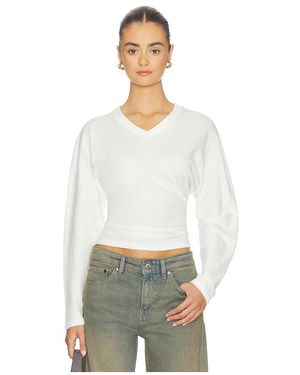EB DENIM Acacia V Neck Long Sleeve Top En Color Blanco Talla (También En Xs, S, M)