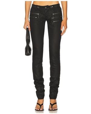 Jaded London Coated Zip Skinny Jean - Black
