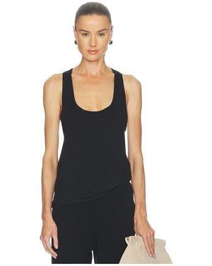 ÉTERNE Soft Jersey Hedi Top en Black - Noir