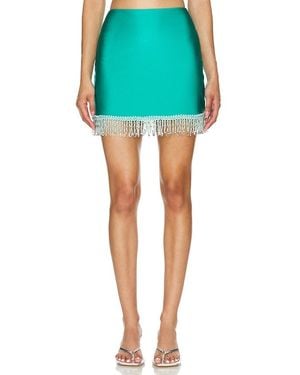 PATBO Beaded Mini Skirt - Blue