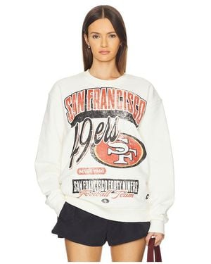 The Wild Collective 49Ers Fleece Vintage Graphic Crew - White