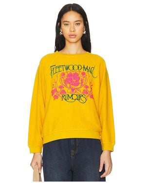 Daydreamer Fleetwood Mac Floral Reverse Sweatshirt - Yellow