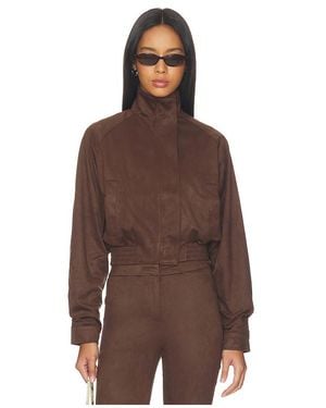 superdown Ayla Faux Suede Jacket - Brown
