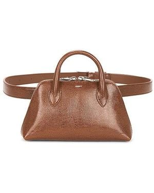 Coperni Lizard Print Duffle Belt Bag - Brown