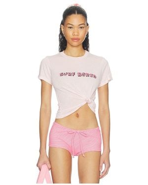 Daydreamer Camiseta Surf Bored Burnout Vintage En Color Rosado Talla (También En Xs, S, M, Xl)