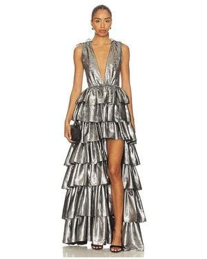 AKNVAS Henriette Ruffle Gown - White