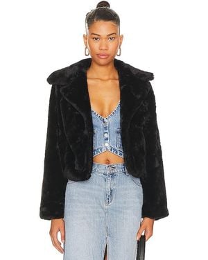 MORE TO COME Payton Faux Fur Jacket - Black