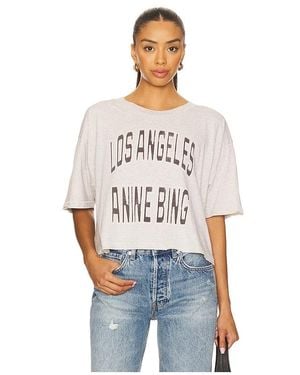 Anine Bing Johnny クロップTシャツ - ホワイト