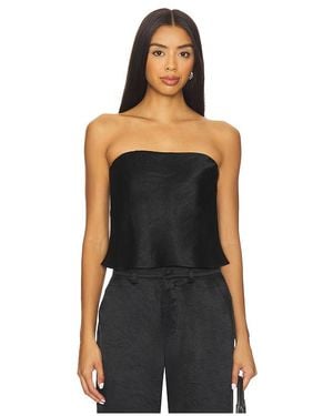 LNA Roxy Shine Tube Top - Black