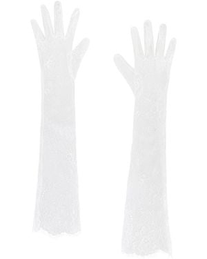 petit moments Lace Opera Gloves - White
