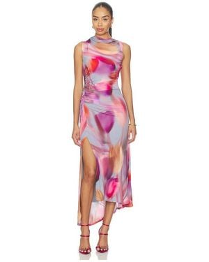 AMUR Kai Asymmetrical Dress - Red